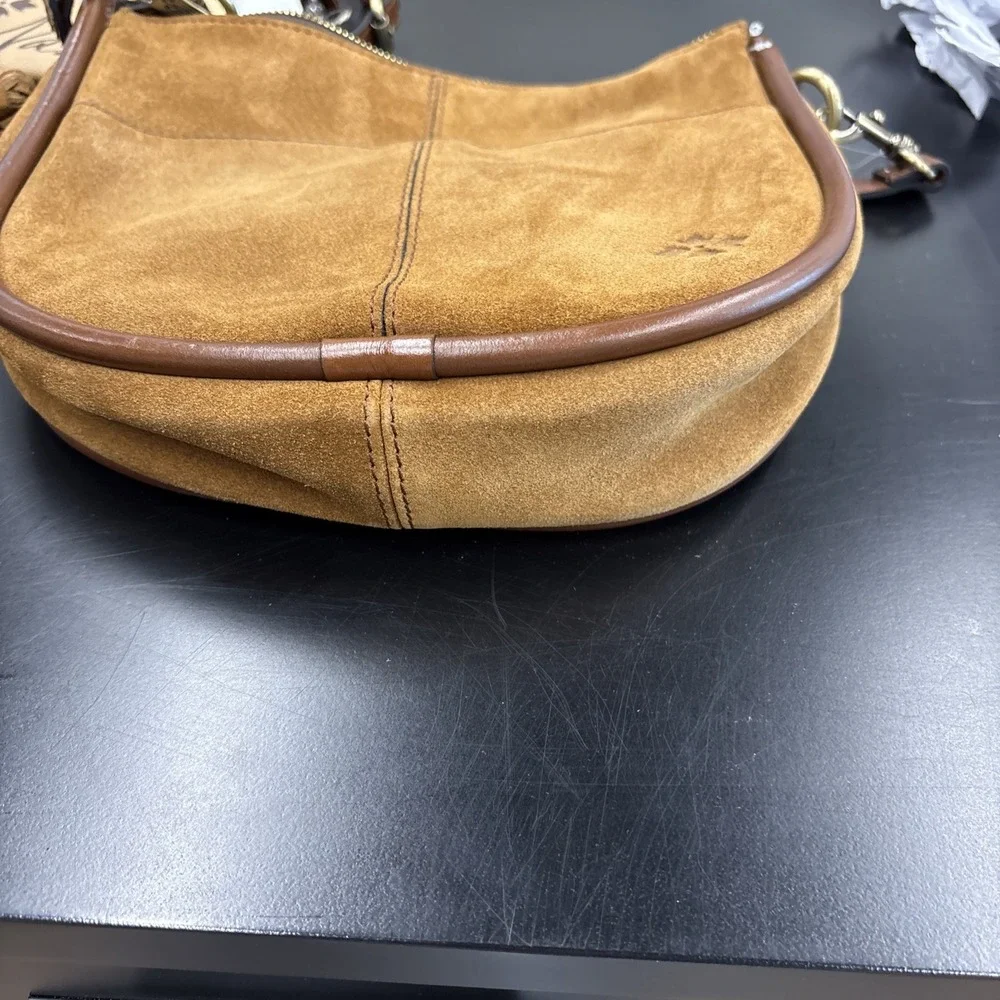 Patricia Nash Cresent  Medium Leather‎ Shoulder Bag Cognac With Tassels NWT New